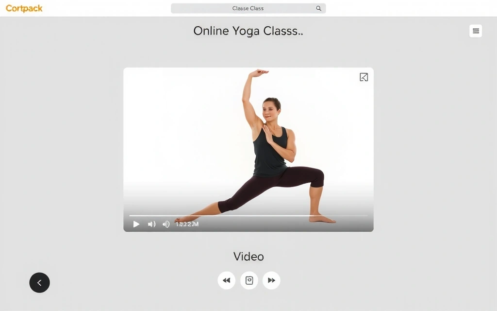 Screenshot of a high-quality online yoga class interface